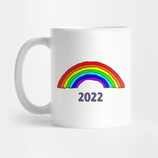 Hand Drawn Rainbow Very Peri Periwinkle Blue 2022 Mug